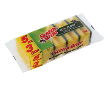 Scotch-Brite Bulak Sngeri Oluklu 5li