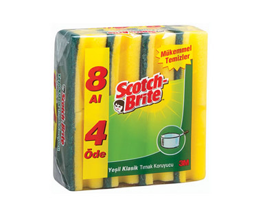 Scotch-Brite Bulak Sngeri Oluklu 8li